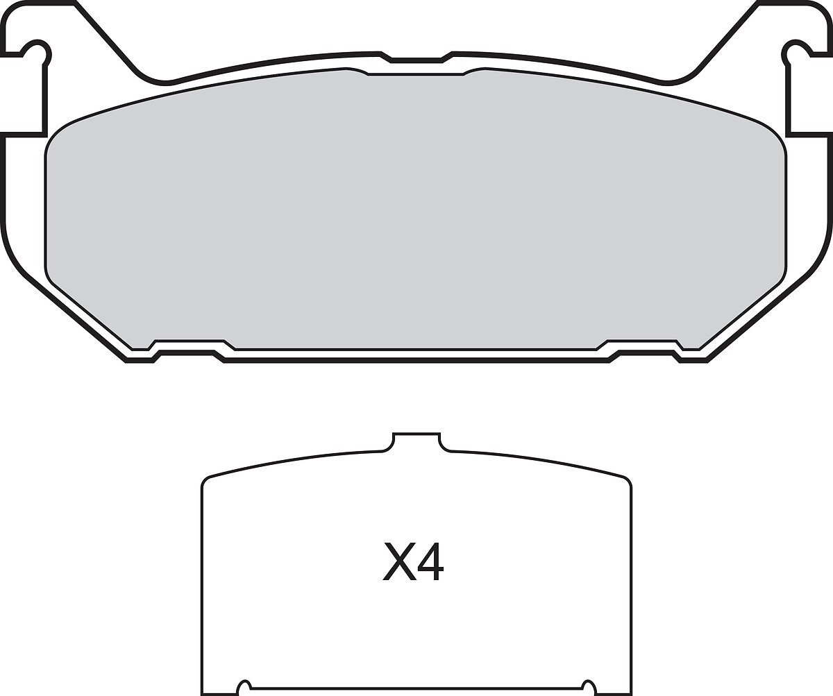Jeu de 4 plaquettes de frein VALEO ref. 302862